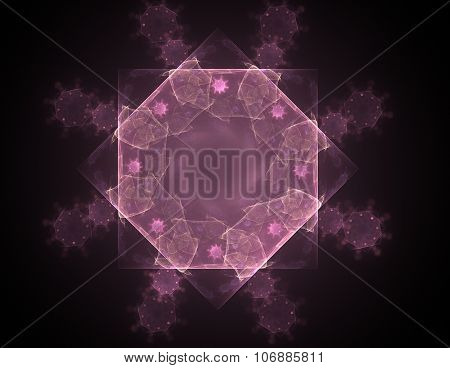 Shiny colorful fractal space digital artwork for creative graphic design