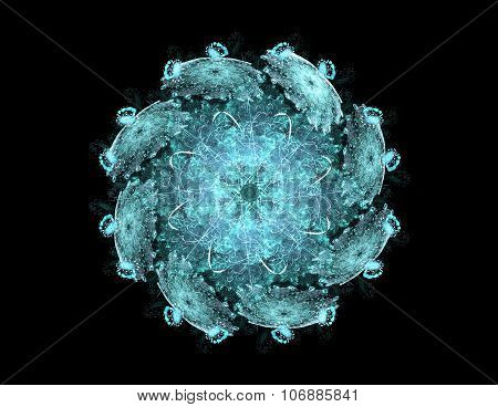 Shiny colorful fractal space digital artwork for creative graphic design