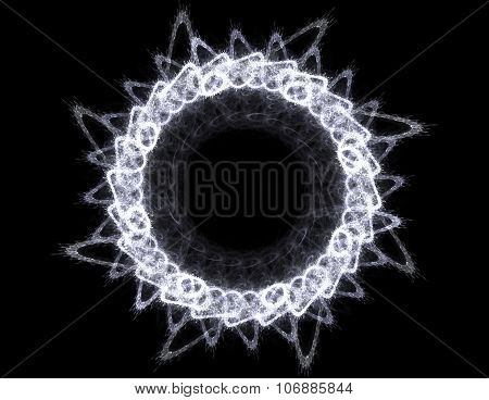 Shiny colorful fractal space digital artwork for creative graphic design