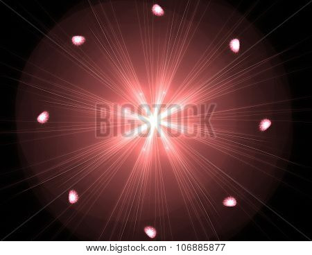 Shiny colorful fractal space digital artwork for creative graphic design