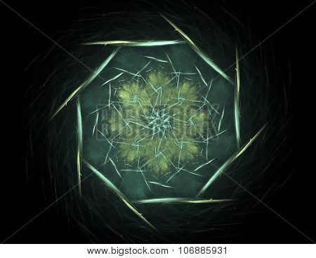 Shiny colorful fractal space digital artwork for creative graphic design