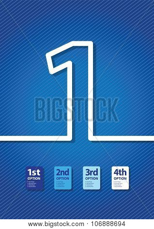 a blue number background