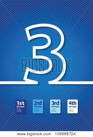 a blue number background