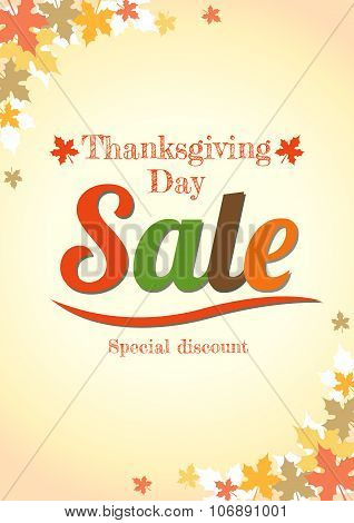 Thanksgiving Day Sale Poster
