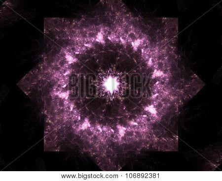 Shiny colorful fractal space digital artwork for creative graphic design