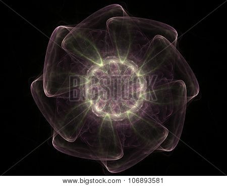 Shiny colorful fractal space digital artwork for creative graphic design