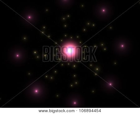 Abstract Lens Flare Space Or Time Travel Concept Background