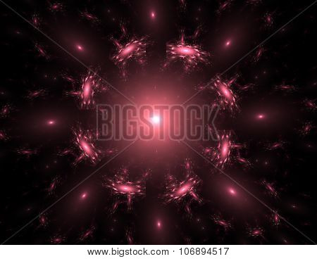 Abstract Lens Flare Space Or Time Travel Concept Background