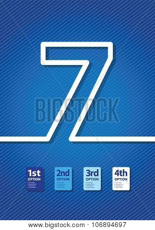 a blue number background