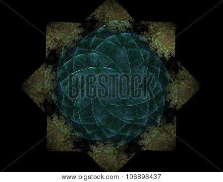 Abstract Lens Flare Space Or Time Travel Concept Background