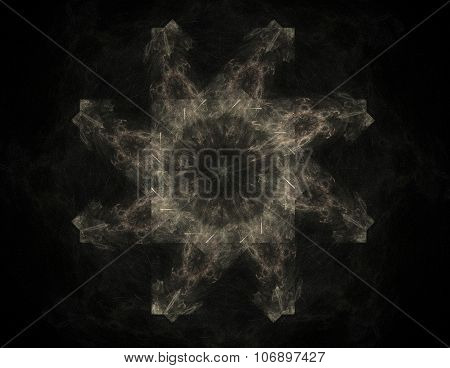 Shiny colorful fractal space digital artwork for creative graphic design