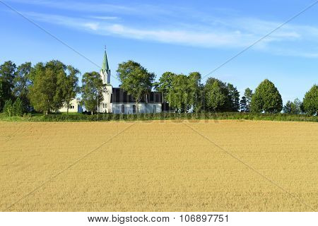 Church In Wheat Field