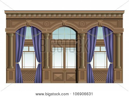 Facade Of Wood.