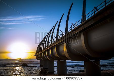 Durban Umhlanga Pier In Sunrise