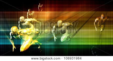 Sports Marketing and Branding Business Concept Art