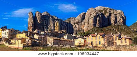 fantastic rocky landscapes -Aguero Mountains, Huesca, Aragon, Sp