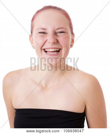 young woman laughing