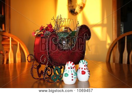 Slitta pupazzi di neve