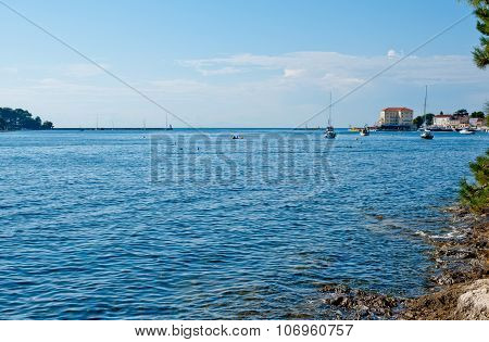Porec Coastline  On A Hot Sunny Day