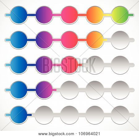 Horizontal Progress, Loading Bars. Steps, Phases, Progression.