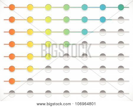 Horizontal Progress, Loading Bars. Steps, Phases, Progression.