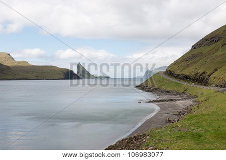 The Island Gasholmur On The Faroe Islands