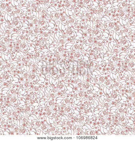 Red monkey pattern.Chinese zodiac.Linear