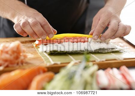 Japanese restaurant, sushi dish