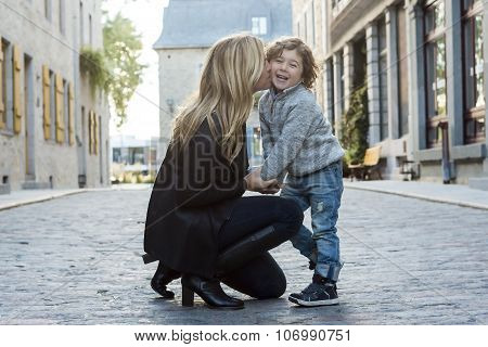 Young mother with her son