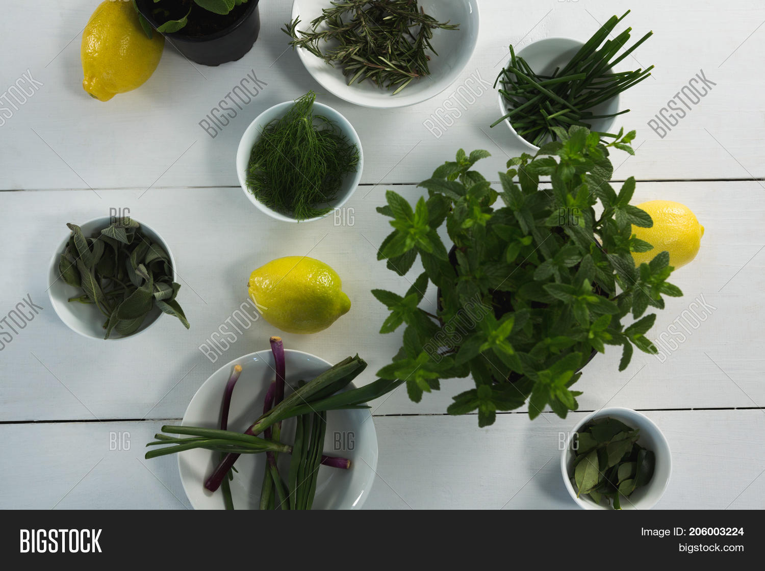 Various Herbs Bowl Image & Photo (Free Trial) Bigstock