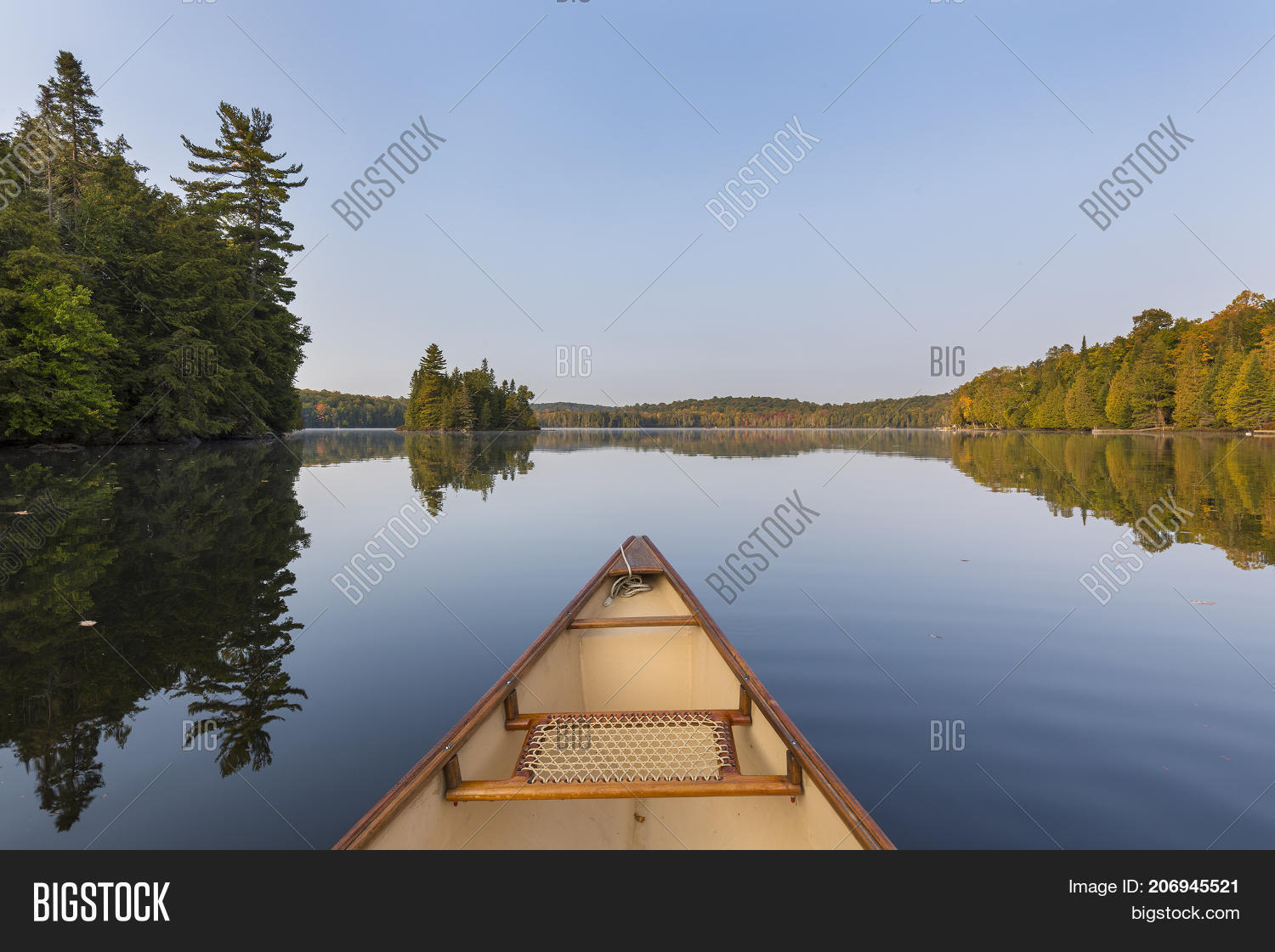 Canoe Bow On Lake Late Image & Photo (Free Trial) Bigstock