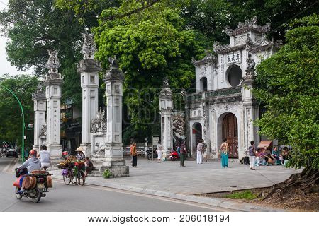 HANOI VIETNAM - AUGUST 2017: Quan Thanh Temple. Quan Thanh Temple is a Taoist temple dated to the 11th century.
