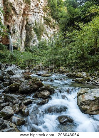Kakkueta waterfall and river at Euskalherria image