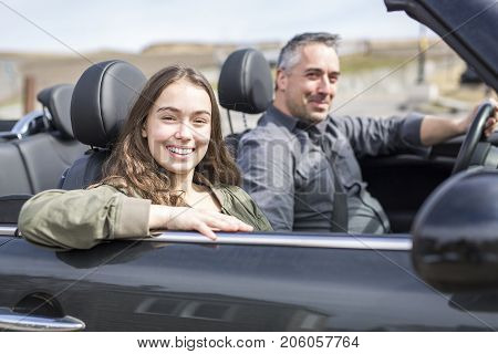A Father On Car Journey With Teenage daughter
