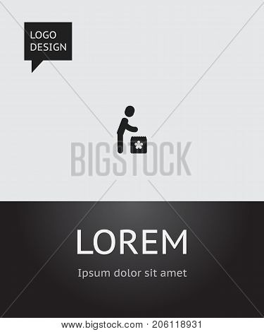 Vector Illustration Of Agriculture Symbol On Farmer Icon