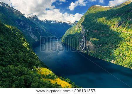 Breathtaking view of Sunnylvsfjorden fjord