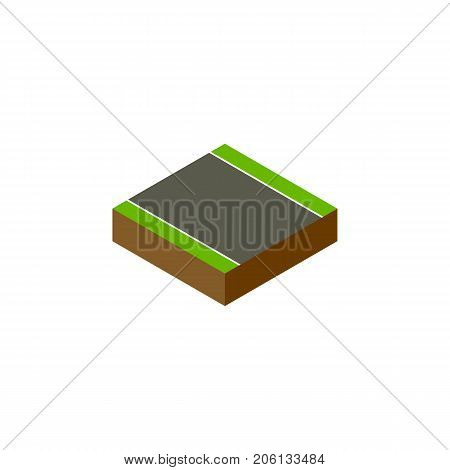 Without Strip  Vector Element Can Be Used For Unilateral, Strip, Road Design Concept.  Isolated Unilateral Isometric.