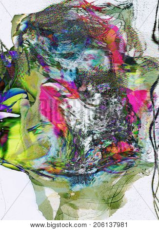 Psychedelic distorted background