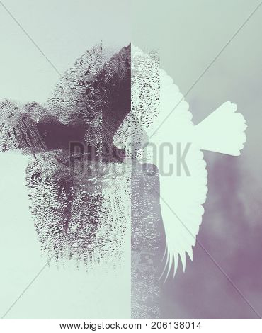 Psychedelic distorted background