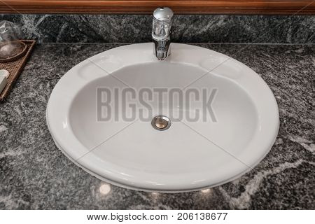 Sink in modern bathroom