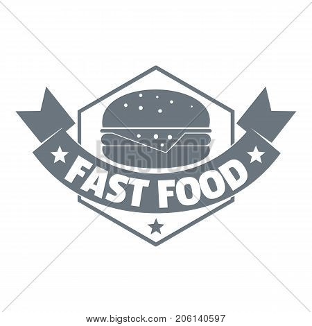 Fast food burger logo. Simple illustration of fast food burger vector logo for web