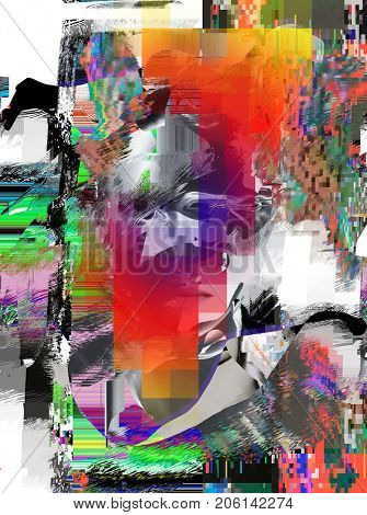 Psychedelic distorted background
