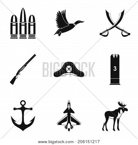 Bullet icons set. Simple set of 9 bullet vector icons for web isolated on white background