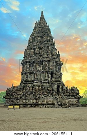 Prambanan or Candi Rara Jonggrang is a Hindu temple compound in Java, Indonesia, dedicated to the Trimurti: the Creator (Brahma), the Preserver (Vishnu) and the Destroyer (Shiva)