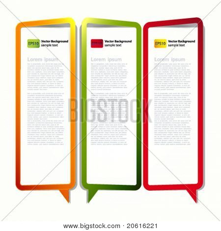 Etiqueta orientado vertical largo en forma de un marco vacío para su texto.