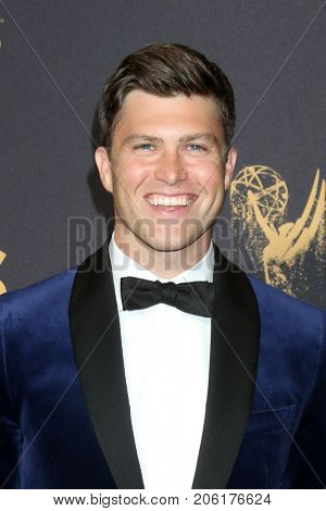 LOS ANGELES - SEP 17:  Colin Jost at the 69th Primetime Emmy Awards - Arrivals at the Microsoft Theater on September 17, 2017 in Los Angeles, CA