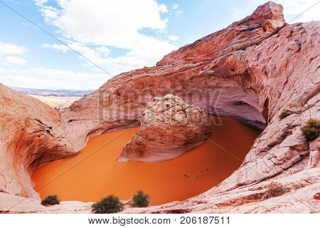 Unusual natural formation Cosmic Astray in Grand Staircase-Escalante National Monument, Utah, United States. Fantastic Landscapes.