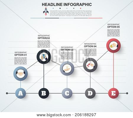 Abstract Infographics Number Options Template. Vector Illustration. Can Be Used For Workflow Layout,