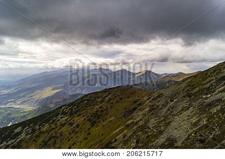 view of the beautiful high Tatra Mountains
