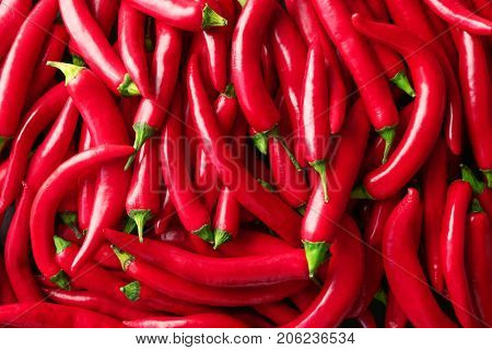 Red chili peppers as background